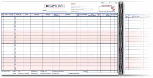Daily UPS Log Register Printed